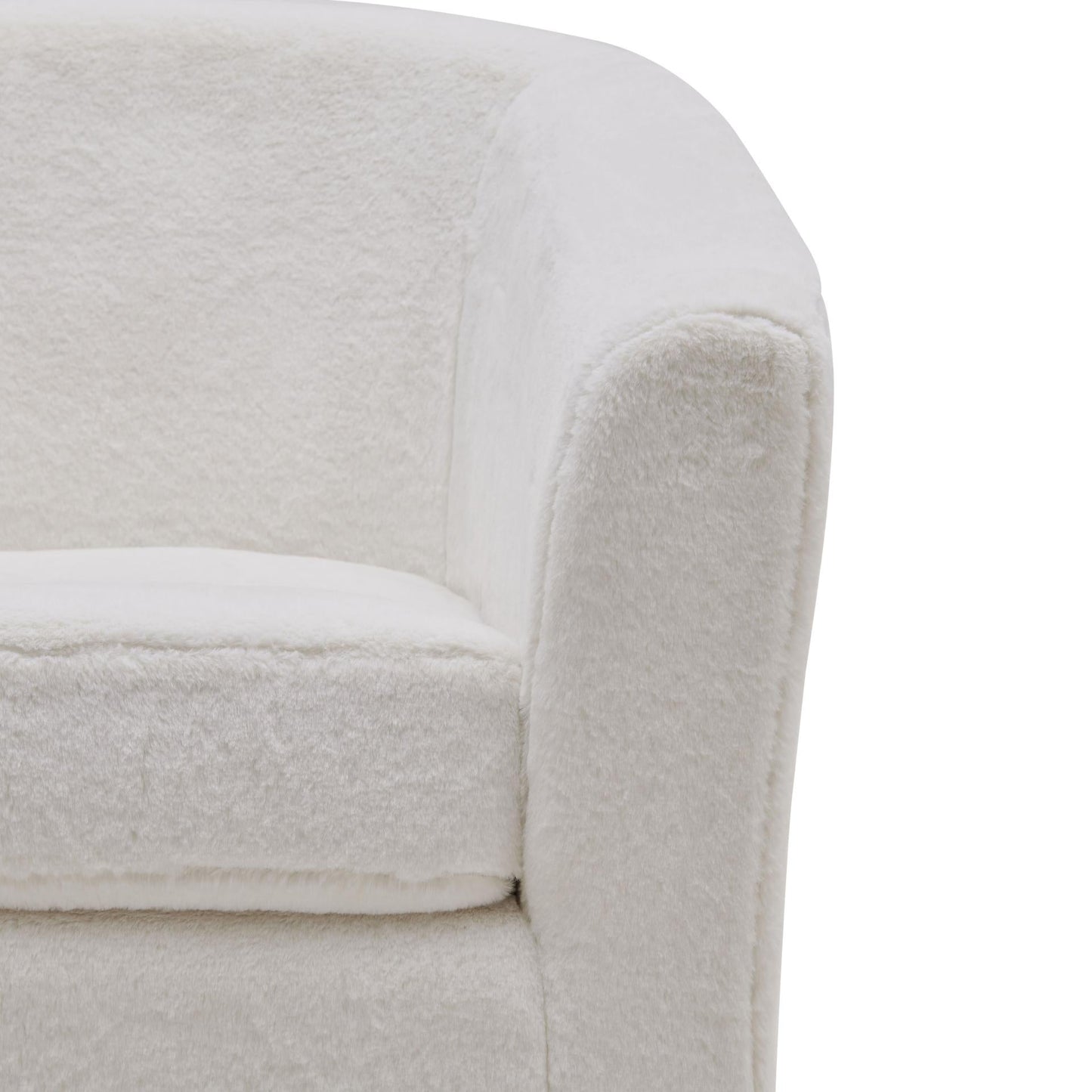 New Pacific Direct Hayden Faux Fur Fabric Swivel Chair  - 1900141-408