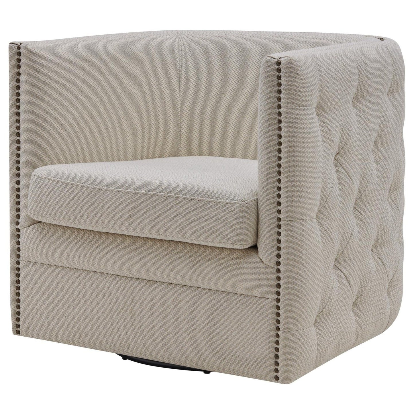 New Pacific Direct Leslie Fabric Swivel Tufted Chair - 900148-276