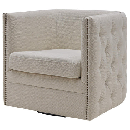 New Pacific Direct Leslie Fabric Swivel Tufted Chair - 900148-276