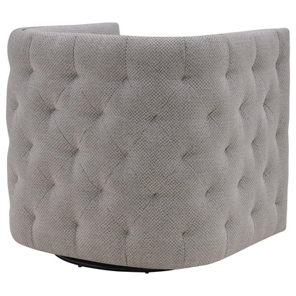 New Pacific Direct Leslie Fabric Swivel Tufted Chair  - 1900148-410