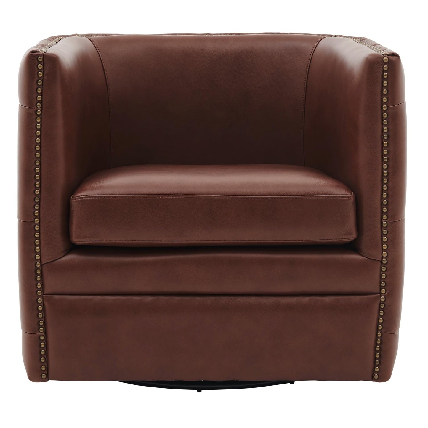 New Pacific Direct Leslie Top Grain Leather Swivel Tufted Chair  - 1900152-426