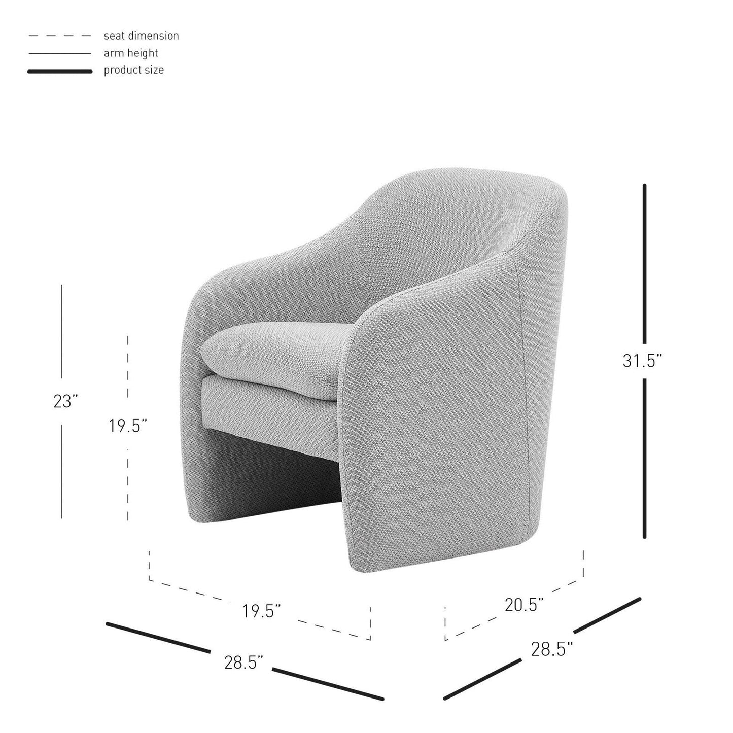 New Pacific Direct Zella Fabric Accent Arm Chair  - 1900173-410