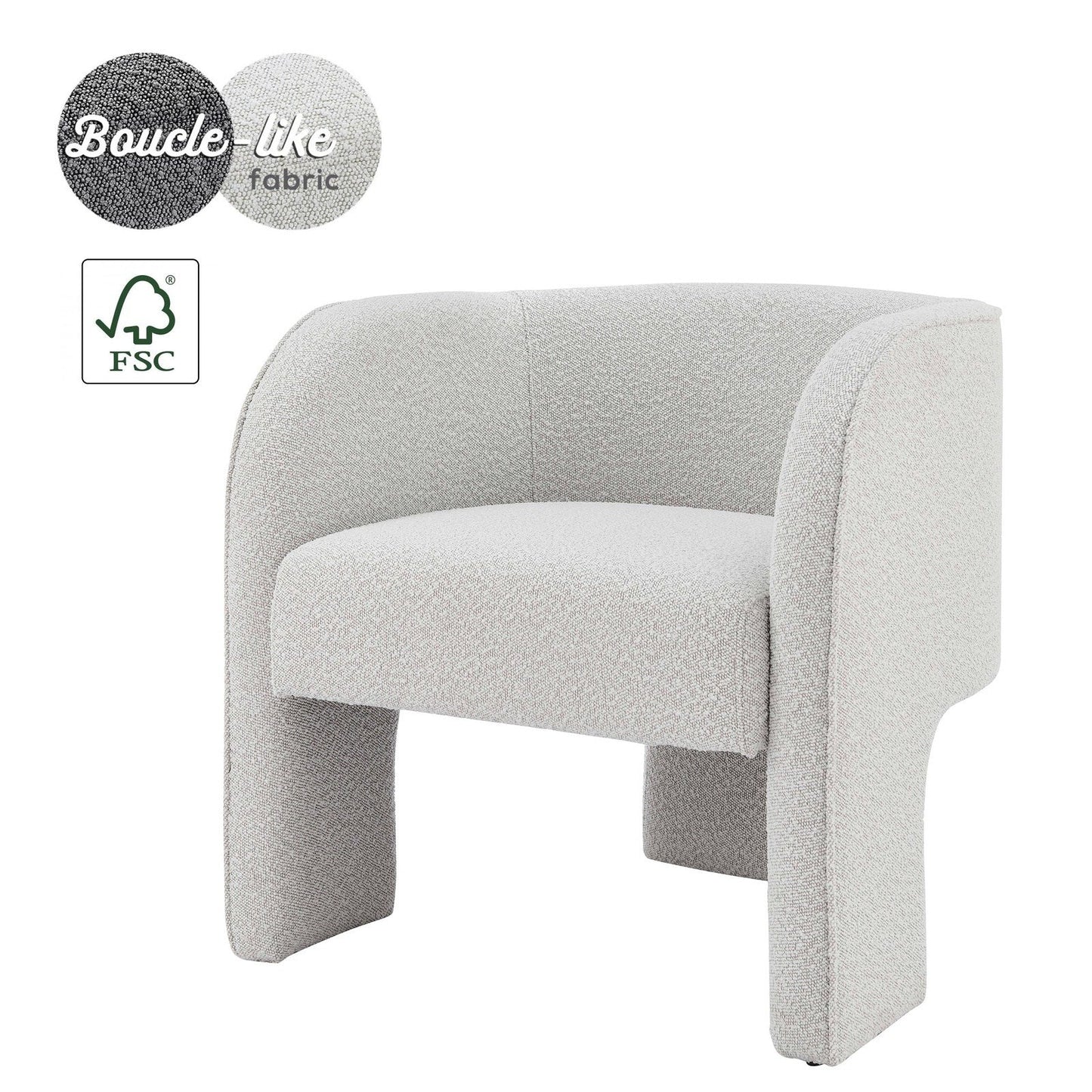 New Pacific Direct Matteo Fabric Accent Arm Chair -  1900186-563