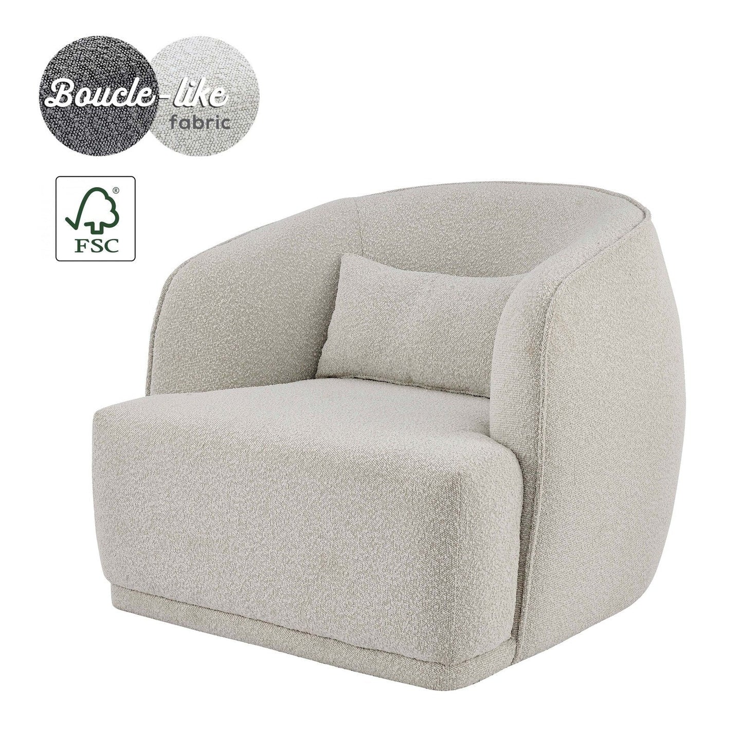 New Pacific Direct Steward Fabric Swivel Accent Chair  - 1900188-563