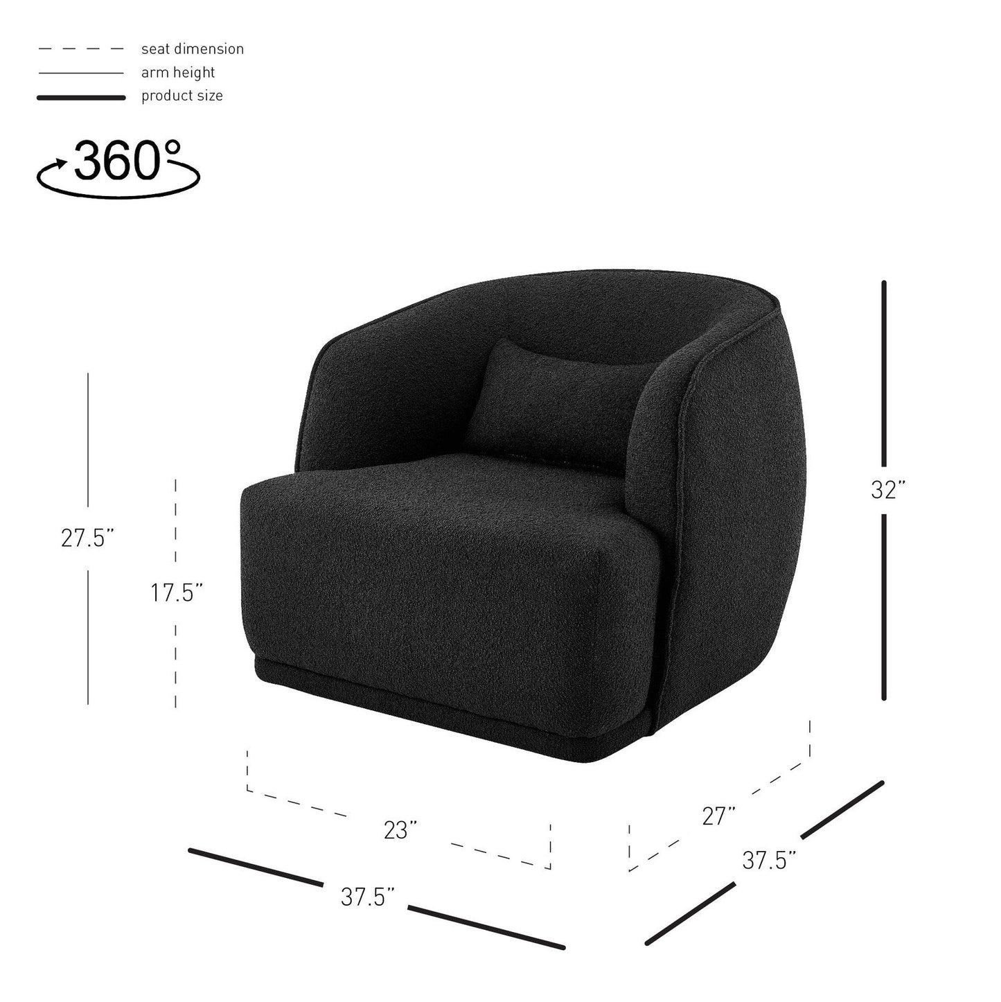 New Pacific Direct Steward Fabric Swivel Accent Chair -  1900188-576