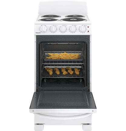 HOTPOINT 20" Electric Free-Standing Front-Control Electric Range - RAS200DMWW-KT