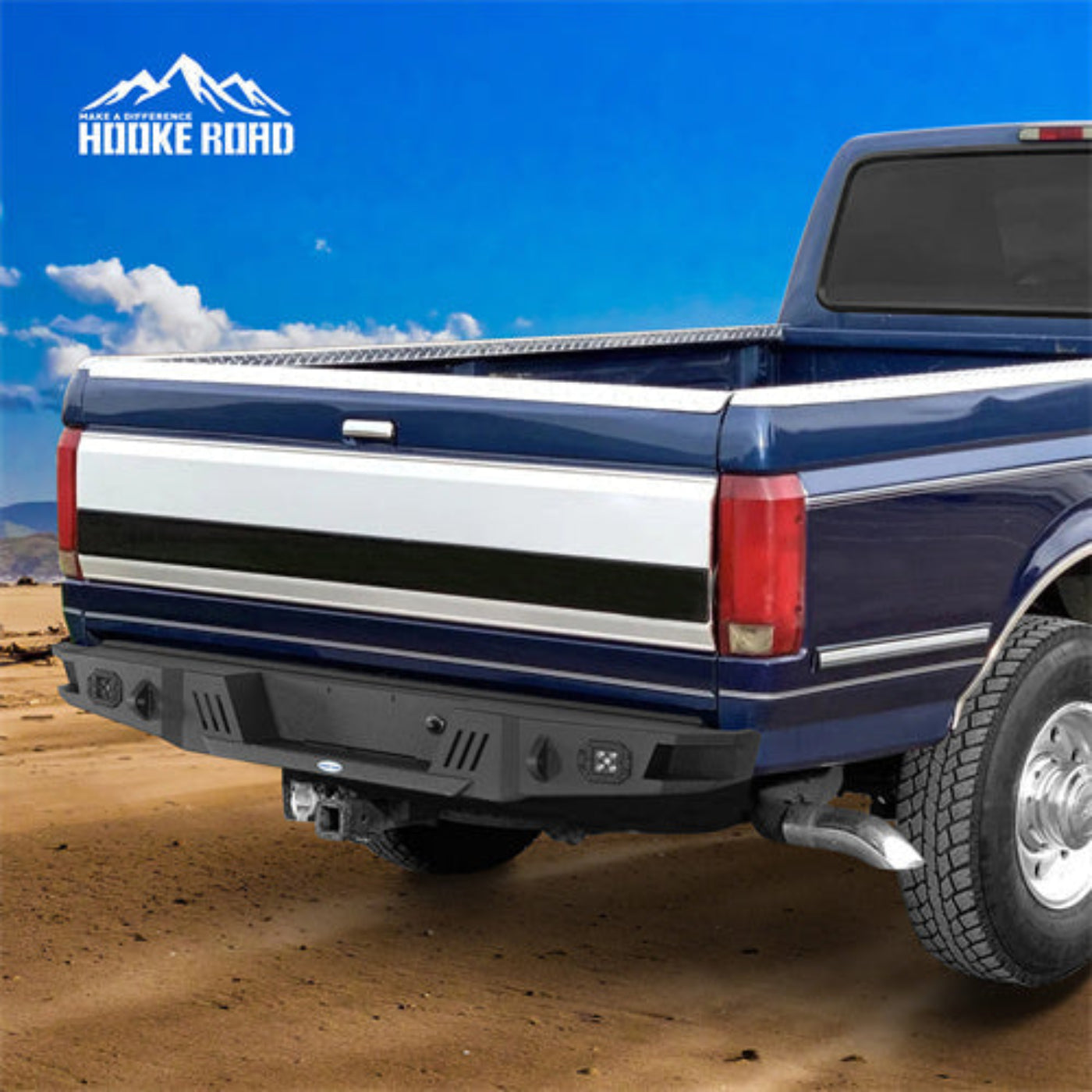 1992-1996 Ford Rear Bumper F-150 F-250 F-350 - Hooke Road - HE.8541