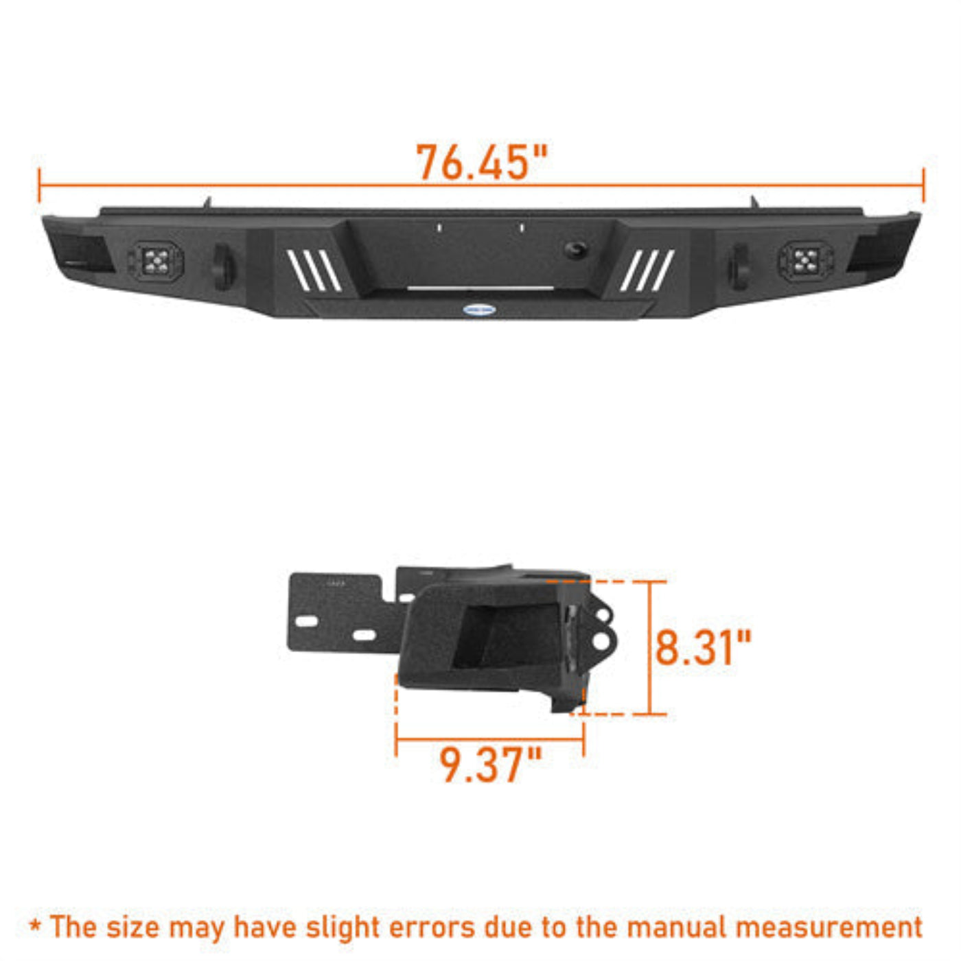 1992-1996 Ford Rear Bumper F-150 F-250 F-350 - Hooke Road - HE.8541