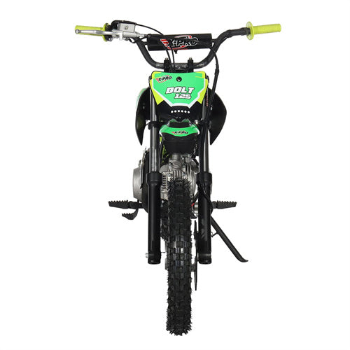 X-PRO Bolt 125cc Dirt Bike with Automatic Transmission, Electric Start, Big 14"/12" Tires - DB-K028-Black