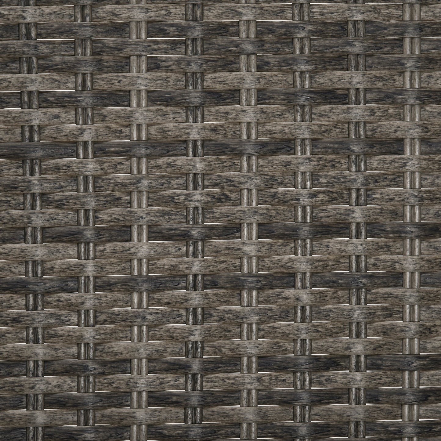 Outsunny 3 Pieces Patio Bistro Set with Glass Coffee Table and Swivel Porch Chairs, Gray - 863-113V00GG