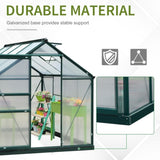 Outsunny 6' x 8' x 7' Polycarbonate Portable Walk-In Garden Greenhouse - 845-059