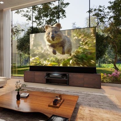 VIVIDSTORM Bundle-Projector&Screen&2025 New VIVIDSTORM Motorised Laser TV Cabinet Vienna - VC12VN100N-VSDSTUST100H