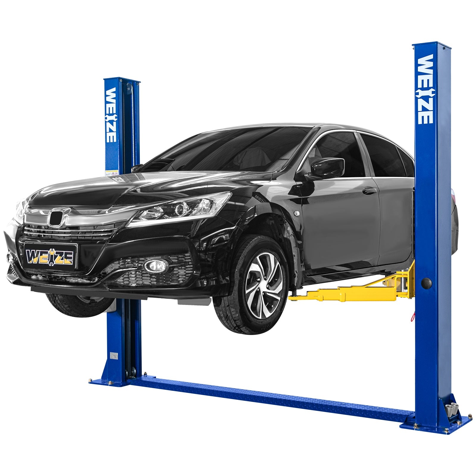 WEIZE 2 Post Automotive Lift, 11000 lbs Capacity with 220V 3HP Motor and Double Point Lock Release - 2,699.99