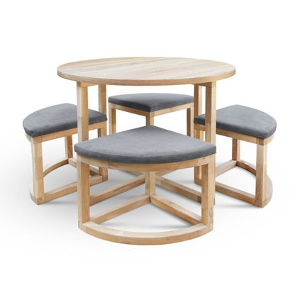 Maxima House MIRAGE-R Wood Dining Set - SCANDI098
