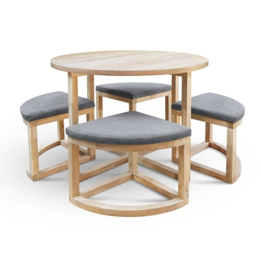 Maxima House MIRAGE-R Wood Dining Set - SCANDI098