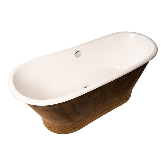 Akicon Custom Double Slipper Cast Iron Skirted Tub - AKBT31022-LP