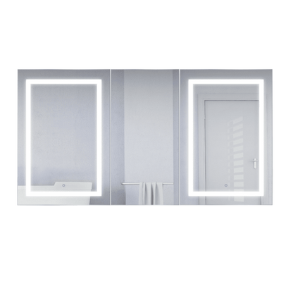 Krugg  Double LED Medicine Cabinet 66"X 36"  with Dimmer & Defogger - Svange 6636DLLR - Backyard Provider