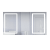 Krugg  Double LED Medicine Cabinet 66"X 36"  with Dimmer & Defogger - Svange 6636DLLR - Backyard Provider