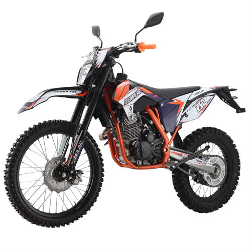 X-PRO TEMPLAR 250cc Dirt Bike with All Lights and 5-Speed Manual Transmission, Electric/Kick Start! Big 21"/18" Wheels! Zongshen Brand Engine! - DB-K012