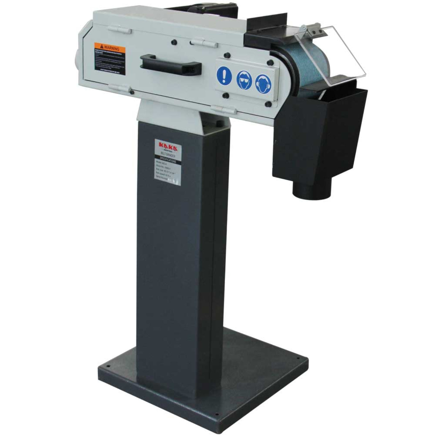 Kaka Industrial BG-4 Belt Grinder, 4 x 48 in Belt Sande, Wheel Metal Belt Grinder/Sander, Sander with Cast Iron Base, High Speed Belt Grinder 110V-60HZ-1PH - 189021V110