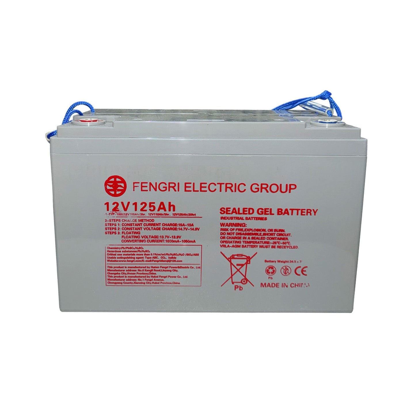 Apollolift 12V/125AH Battery for Fully Powered Stackers - 35302000054