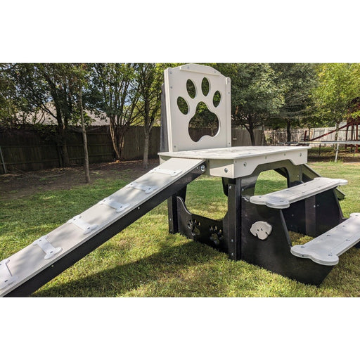 Puppy Scapes HDPE - Hi Density Polyethylene Double Ramp w/Paw Print - PS-HDPE