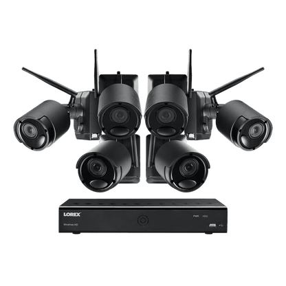 Lorex Wire Free Battery Two-Way Audio 6 Camera 6 Channel Indoor/Outdoor Security Surveillance System New LWF2080BG2-66
