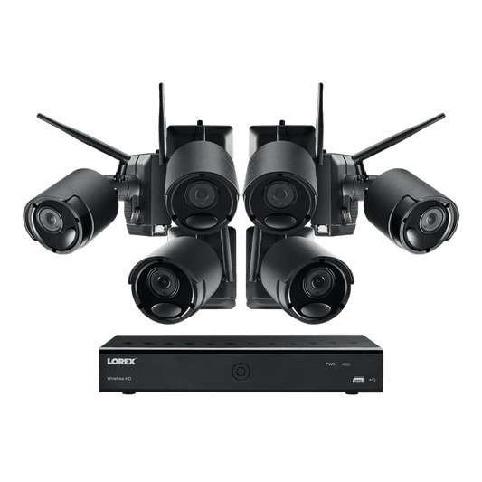 Lorex Wire Free Battery Two-Way Audio 6 Camera 6 Channel Indoor/Outdoor Security Surveillance System New LWF2080BG2-66