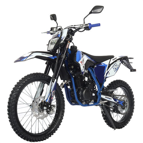 X-PRO Titan 250 DLX 250cc Dirt Bike with All Lights and 5-Speed Manual Transmission, Electric/Kick Start! Big 21"/18" Wheels! Zongshen Brand Engine! - DB-K019