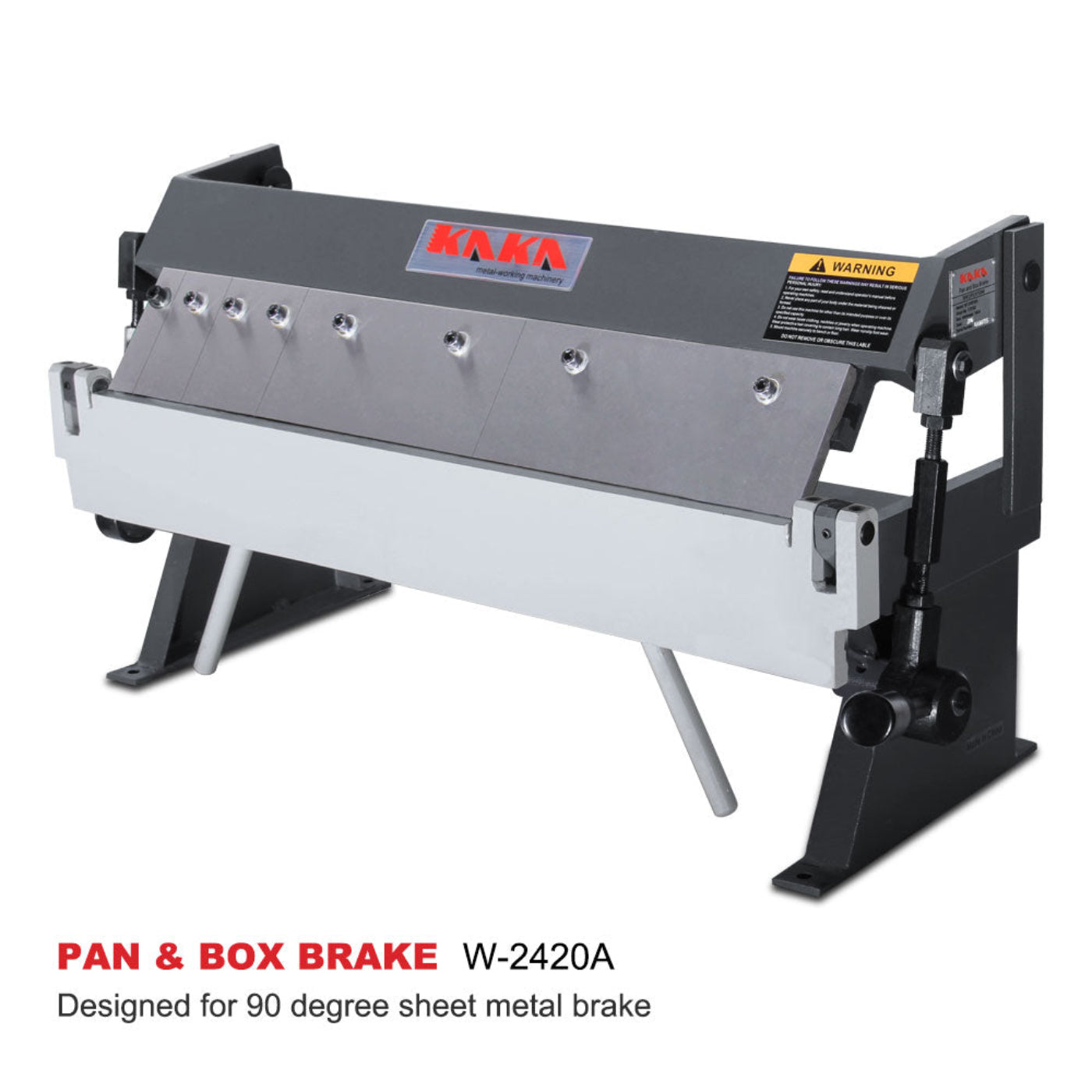 KAKA INDUSTRIAL Sheet Metal Brake, 24-Inch Metal Brake Bender, 20-Gauge Mild Steel Capacity,  Box and Pan Brake for Precision Bending, 0-135 Degree Adjustable Solid Construction Pan and Box Brake, Finger size is 1", 2", 3", 8" & 10"  W-2420A - 173102