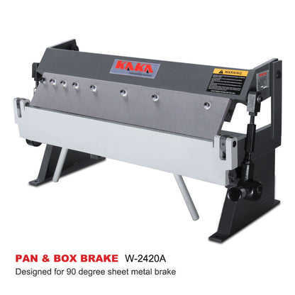 KAKA INDUSTRIAL Sheet Metal Brake, 24-Inch Metal Brake Bender, 20-Gauge Mild Steel Capacity,  Box and Pan Brake for Precision Bending, 0-135 Degree Adjustable Solid Construction Pan and Box Brake, Finger size is 1", 2", 3", 8" & 10"  W-2420A - 173102