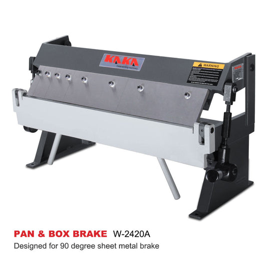 KAKA INDUSTRIAL Sheet Metal Brake, 24-Inch Metal Brake Bender, 20-Gauge Mild Steel Capacity,  Box and Pan Brake for Precision Bending, 0-135 Degree Adjustable Solid Construction Pan and Box Brake, Finger size is 1", 2", 3", 8" & 10"  W-2420A - 173102