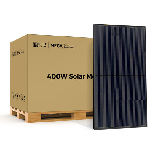 Rich Solar 400 | 400 Watt Solar Panel | Premium Grid-tie or Off-grid Solar Panel for Residential, Commercial, Agriculture  - RS-M400-8