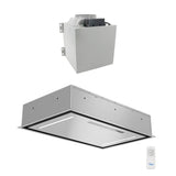 Awoco RH-IT08-CR Flush Ceiling Mount Split Insert Range Hood, Stainless Steel 4 Speeds 1000 CFM, 8” Round Vent LED Lights Remote Control - RH-IT08-CR30