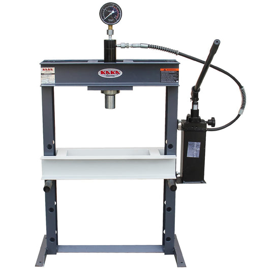 KAKA INDUSTRIAL HP-10S Hydraulic Shop Press, H-Frame Hydraulic Press with Manual Double Speed Pump,10 ton Press Capacity,7 in Stroke - 182121