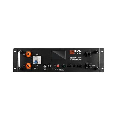 Rich Solar ALPHA 5 PRO Server Rack Battery | 51.2V 100Ah LiFePO4 Battery | 7,000 Lifetime Cycles | 10 Year Warranty | UL1973, UL9540A Certified