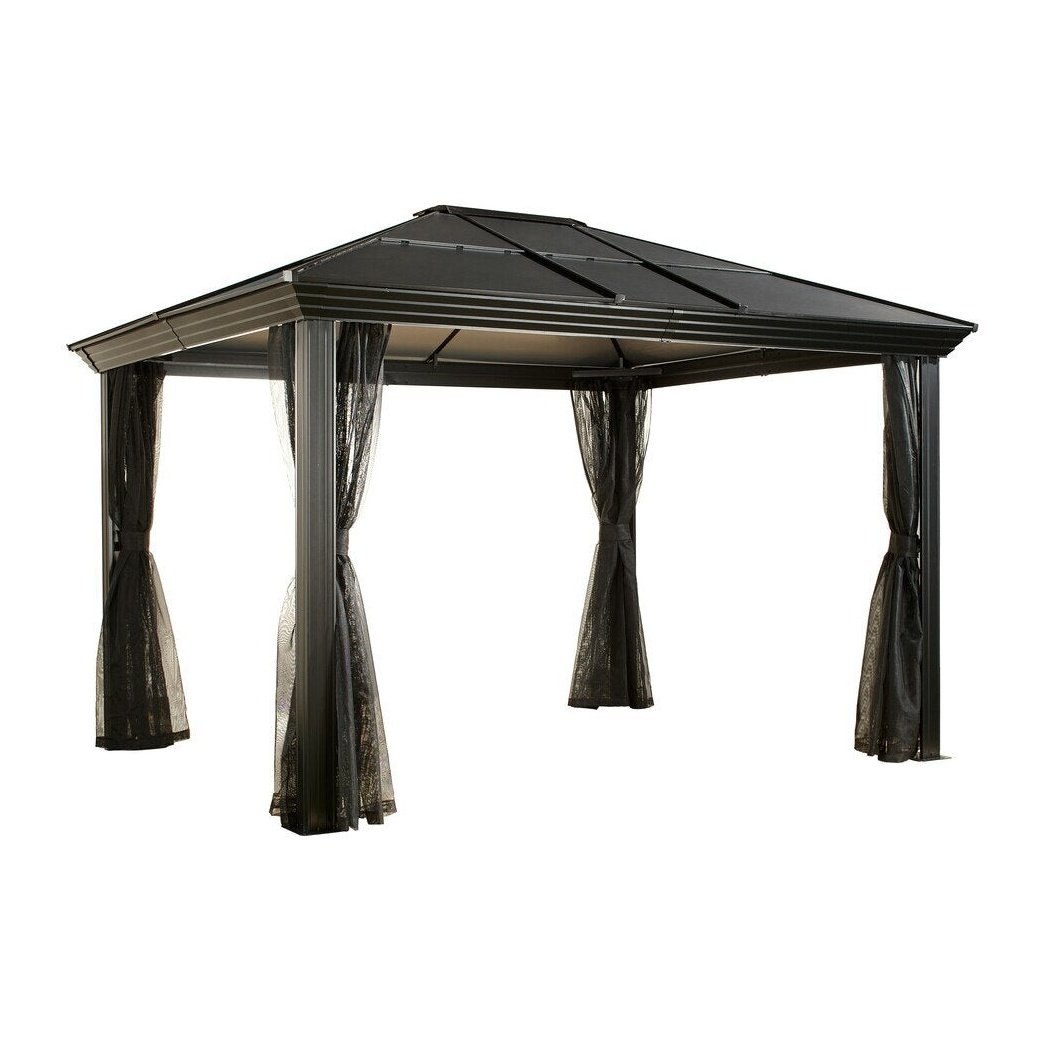 Sojag Cambridge #77 Gazebo 10'x12' With Mesh - Dark grey