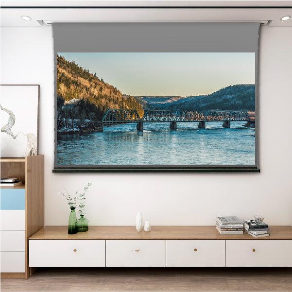 VIVIDSTORM ALR P Slimline Motorized Tension Obsidian Long Throw Perforated Projector Screen