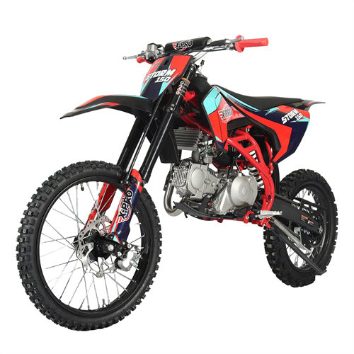 X-PRO Storm 150 Dirt Bike with 4-Speed Manual Transmission, Electric/Kick Start, Big 19"/16" Tires - DB-K017-Black