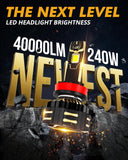 Auxbeam H11+H11 LED Headlight Bulbs, 240W 40000LM, 6500K – GP00010786