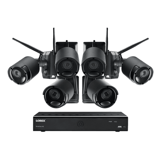 Lorex Wire Free Battery Two-Way Audio 6 Camera 6 Channel Indoor/Outdoor Security Surveillance System New LWF2080BG2-66