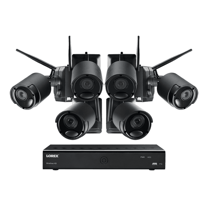 Lorex Wire Free Battery Two-Way Audio 6 Camera 6 Channel Indoor/Outdoor Security Surveillance System New LWF2080BG2-66