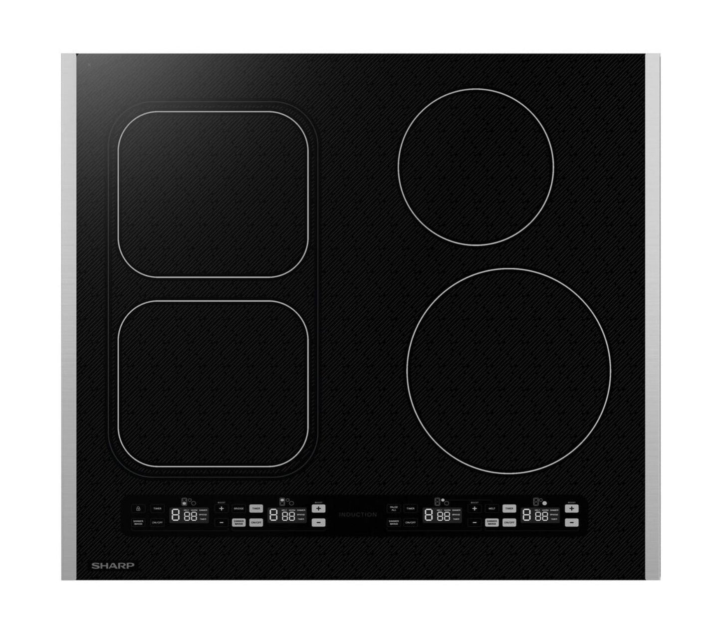 Sharp 24 in. Induction Cooktop with Side Accessories - SCH2443GB-KT