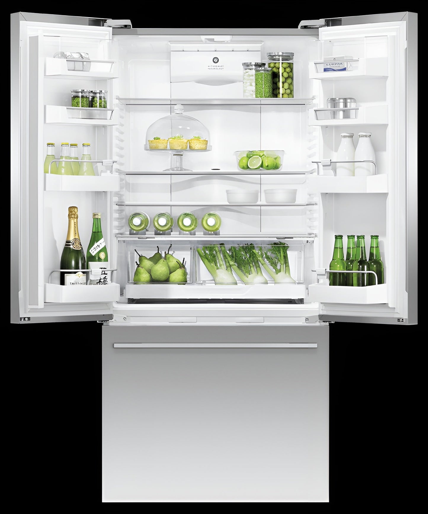 FISHER & PAYKEL RF170ADUSX4N Freestanding French Door Refrigerator Freezer, 32", 17 cu ft, Ice & Water  - RF170ADUSX4N-KT