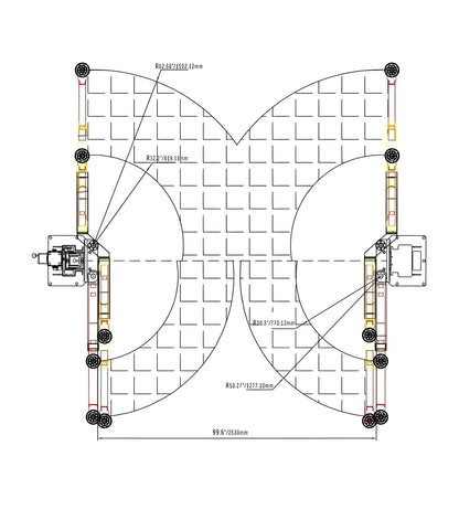 Katool Two Post Asymmetrical Vehicle Lift 11,000lbs Single Point Lock Release - KT-AS110D