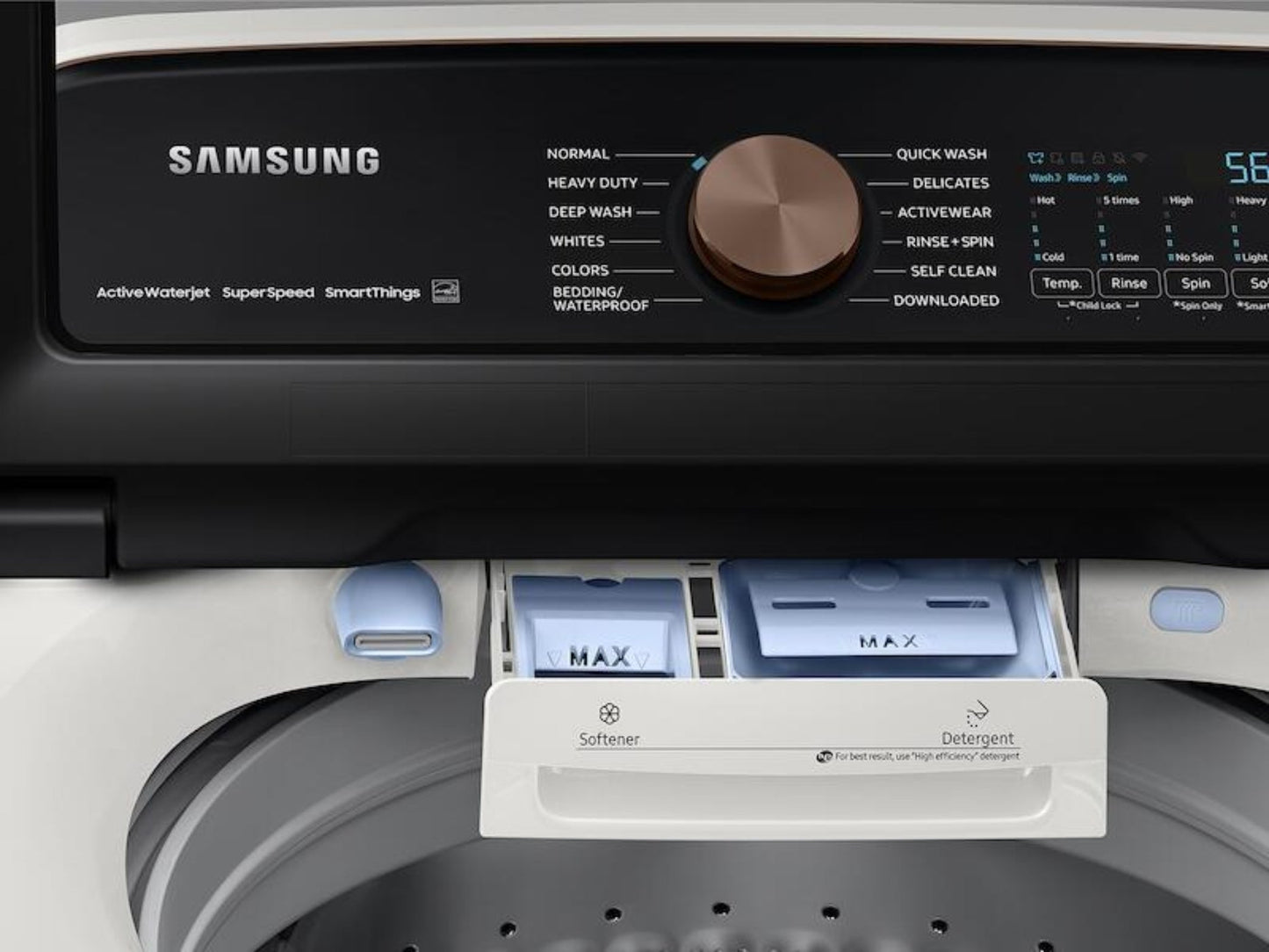 SAMSUNG 5.5 CF SMART TL WASHER W SUPER SPEED - WA55A7300AE-KT