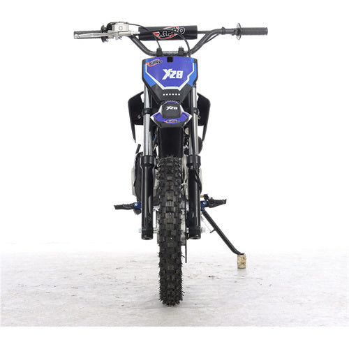 X-PRO X28 110cc Dirt Bike with Semi-Automatic Transmission, Kick Start, Big 14"/12" Tires! Cradle Type Steel Tube Frame - DB-K006-Black