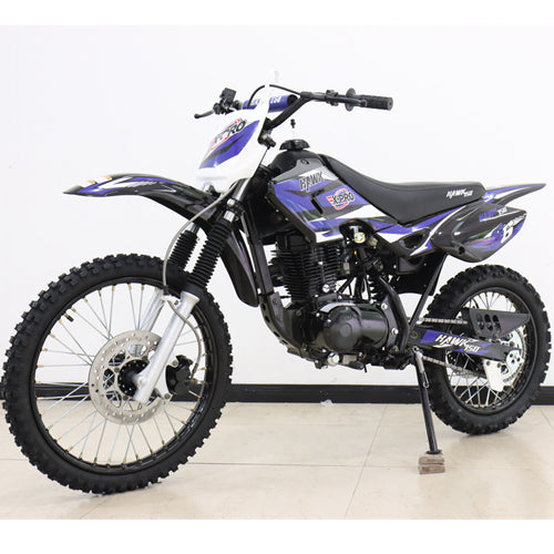 X-PRO Hawk 150cc Dirt Bike with 5-Speed Manual Transmission and Kick Start! 19"/16" Wheels - DB-W021-Black