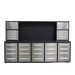 Chery Industrial 10' Storage Cabinet with Workbench 30 Drawers