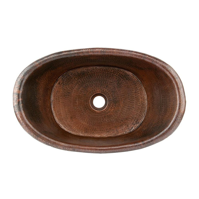 Rustic Premier Copper 20 inches Bathtub Vessel Hammered Copper Sink - VBT20DB